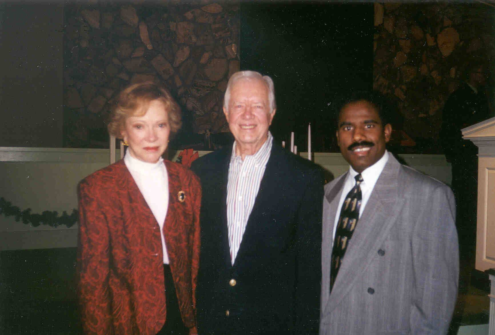 Dr. K.A. Paul with President Jimmy Carter and First Lady Rosalynn Carter